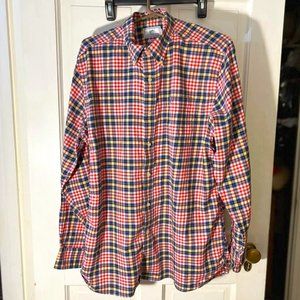 Mens large Southern Tide classic fit button down multicolor collar shirt